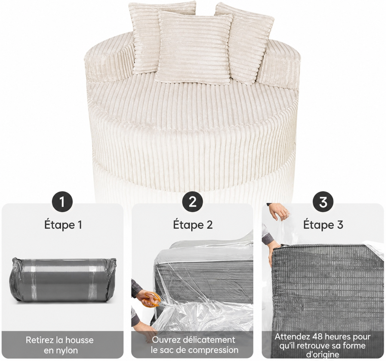 Canapé Nuage Sans Structure Premium